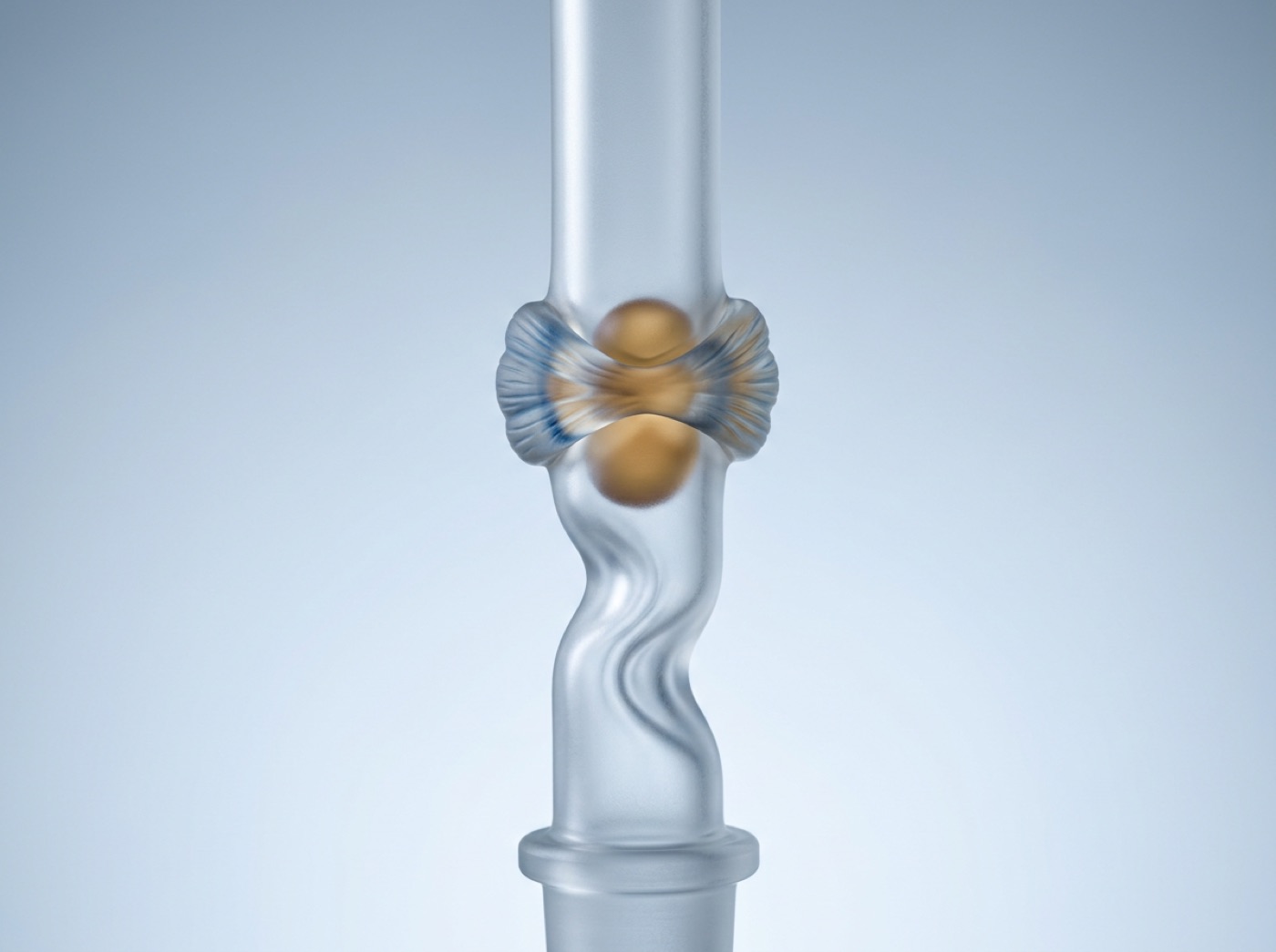 A glass tube with a ring of muscle squeezing a piece of food downwards